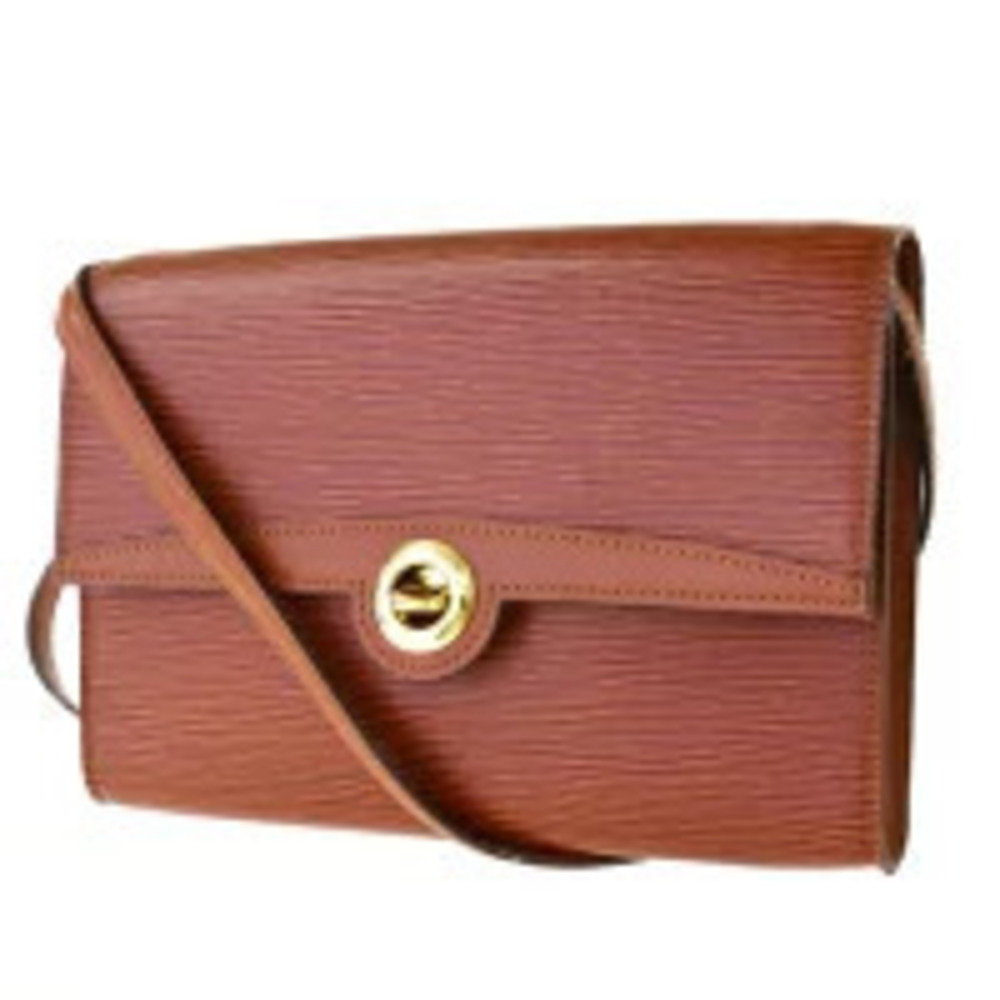 Louis Vuitton Arche Shoulder Bag Clutch Epi Kenya Brown Leather